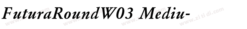 FuturaRoundW03 Mediu字体转换 FuturaRoundW03 Mediu字体转换